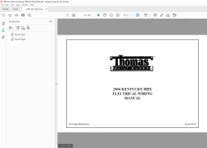 Thomas KENTUCKY HDX 2004 ELECTRICAL WIRING MANUAL  - PDF
