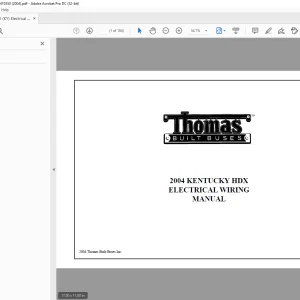 Thomas KENTUCKY HDX 2004 ELECTRICAL WIRING MANUAL  - PDF