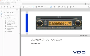 VDO CD7326U-OR CD Player Manuale Utente PDF Download (Italian)