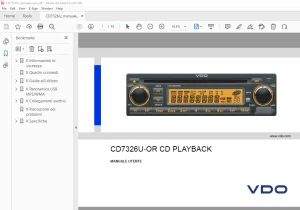 Manuale Utente per VDO CD7326U-OR CD Player PDF (Italian)