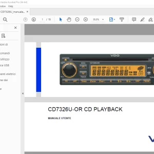 VDO CD7326U-OR CD PLAYBACK MANUALE UTENTE - PDF DOWNLOAD