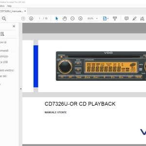 VDO CD7326U-OR CD PLAYBACK MANUALE UTENTE - PDF DOWNLOAD