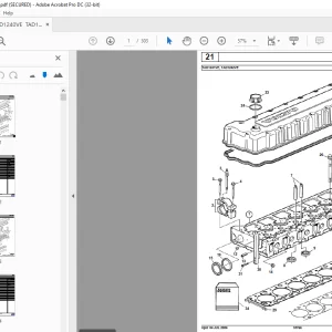 Volvo Penta TAD1241VE/TAD1242VE 21 Cylinder Head Parts Manual  PDF