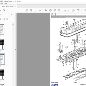 Volvo Penta TAD1241VE, TAD1242VE Cylinder Head Parts Manual - PDF DOWNLOAD