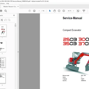 Wacker Neuson Compact 2503 3503 3003 3703 Service Manual_1000081433