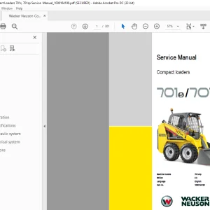 Wacker Neuson Compact Loaders 701s, 701sp Service  Manual_1000164190