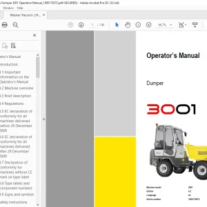 Wacker Neuson Dumper 3001 Operators Manual_1000172672