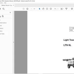 Wacker Neuson Light Towers LTN 6L Operators Manual - PDF DOWNLOAD