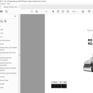 Wacker Neuson Roller RD 27- 100, 120 Repair Manual_360770574
