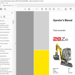 Wacker Neuson Track Excavator 28Z3 Operators Manual_1000177367