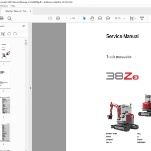 Wacker Neuson Track Excavator 38Z3 Service Manual_433688023