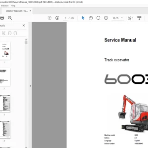 Wacker Neuson Track Excavator 6003 Service Manual_1000129840