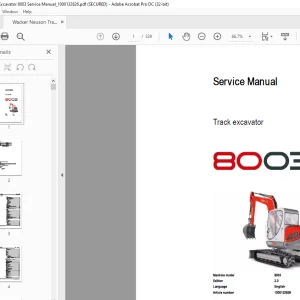 Wacker Neuson Track Excavator 8003 Service Manual_1000132826