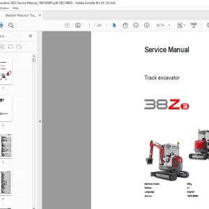 Wacker Neuson Track Excavators 38Z3 Service Manual_1000160891