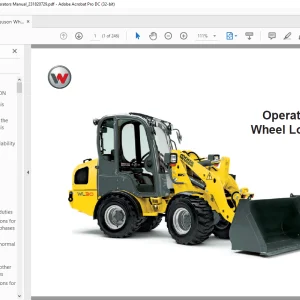 Wacker Neuson Wheel Loader WL 30 Operators Manual_231820729
