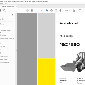 Wacker Neuson Wheel Loaders 750, 850 Service Manual_1000183988