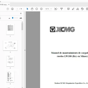 XCMG LW188 cargador de ruedas Manuel de mantenimiento - PDF