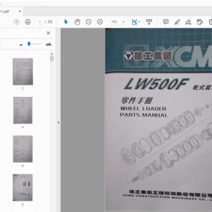 XCMG LW500F Wheel Loader Parts Manual - PDF DOWNLOAD