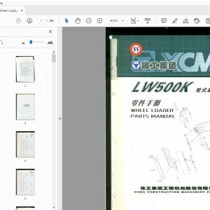 XCMG LW500K Wheel Loader Parts Manual - PDF