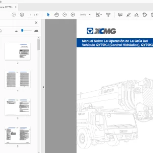 XCMG Vehículo QY70K-I, QY70KL Manual Sobre La Operación de La Grúa Del - PDF