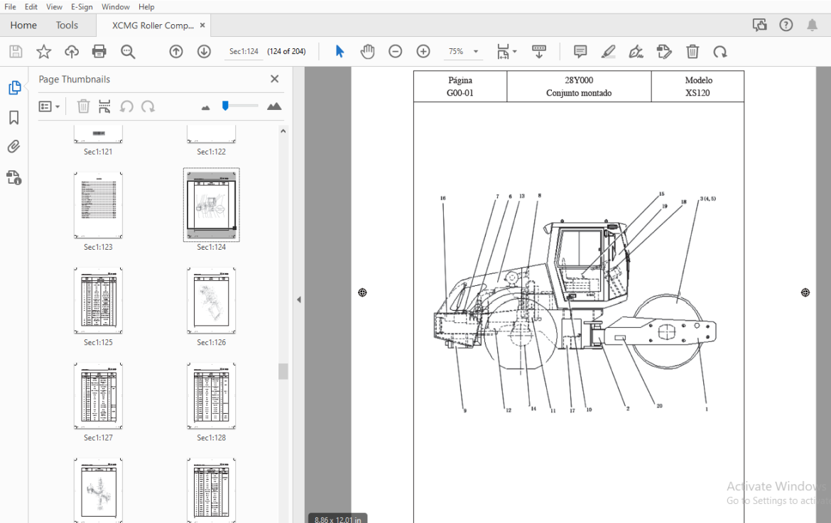 Xcmg Xs Rolo Compactador Vibrat Rio Manual Do Operador Manual De Pe As Pdf