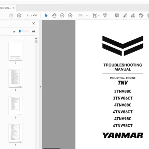 YANMAR TNV 3TNV88C 3TNV86CT 4TNV88C 4TNV86CT 4TNV98C 4TNV98CT TROUBLESHOOTING MANUAL - PDF