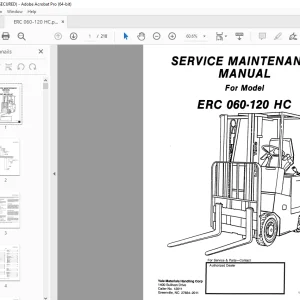 Yale Forklift ERC 060 - 120 HC Service Maintenance Manual - PDF DOWNLOAD