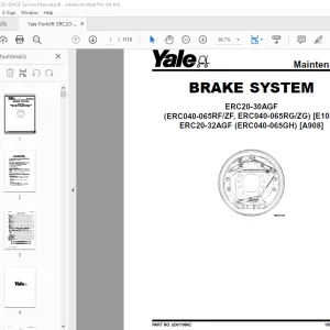 Yale Forklift ERC20-30AGF Service Manual - PDF DOWNLOAD