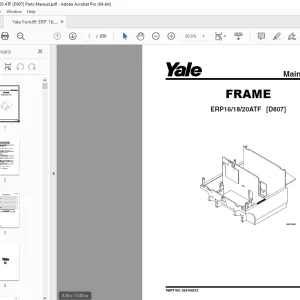 Yale Forklift ERP 16,18,20 ATF (D807) Service Manual - PDF DOWNLOAD