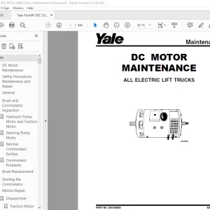 Yale Forklift ESC 030-040 FA (A883) Service Maintenance Manual - PDF DOWNLOAD