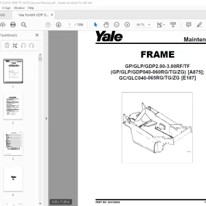 Yale Forklift GDP/GLP20-30RF/TF (A875) Service Manual - PDF DOWNLOAD
