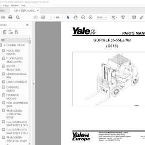 Yale Forklift GDP/GLP35-55LJ/MJ (C813) Parts Manual - PDF DOWNLOAD