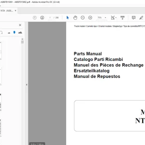 Yale Forklift MTC 15 (A869) Parts Manual - PDF