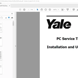 Yale Forklift PC Service Tool Installation and Use Guide Manual - PDF DOWNLOAD
