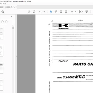 Kawasaki CUMMINS M11-C ENGINE Parts Manual - PDF DOWNLOAD