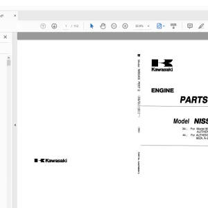 kawasaki NISSAN PE6T ENGINE PARTS Manual 93311 - 00025
