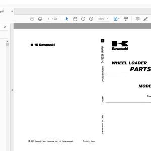 Kawasaki WHEEL LOADER B5Z/v-2 PARTS Manual - PDF DOWLOAD