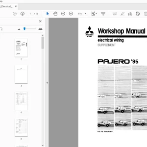 1995 Mitsubishi Pajero II Electrical Wiring Supplement Service Manual - PDF