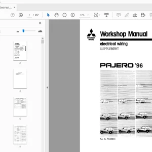 1996 Mitsubishi Pajero II Electrical Wiring Supplement Service Manual - PDF