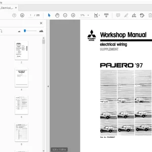 1997 Mitsubishi Pajero II Electrical Wiring Supplement Service Manual - PDF