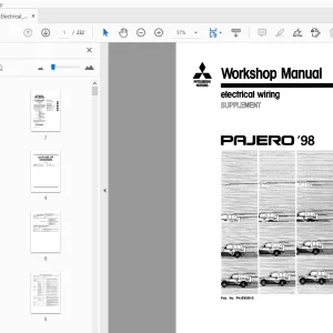 1998 Mitsubishi Pajero II Electrical Wiring Supplement Service Manual - PDF