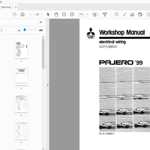 1999 Mitsubishi Pajero II Electrical Wiring Supplement Service Manual - PDF