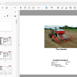 2005 Accord Tine Seeder Ersatzteil-Handbuch - PDF
