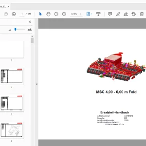 2006 Accord MSC 4,00 - 6,00 m Fold Ersatzteil-Handbuch - PDF