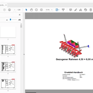 2007 Accord Gezogener Rahmen 4,50 + 6,00 m Ersatzteil-Handbuch - PDF