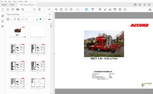2008 Accord MSC+ 4,00 - 6,00 m Fold Ersatzteil-Handbuch - PDF