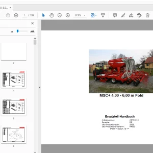 2008 Accord MSC+ 4,00 - 6,00 m Fold Ersatzteil-Handbuch - PDF