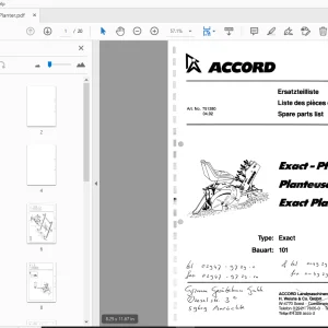 Accord Exact Planter Parts Manual - PDF