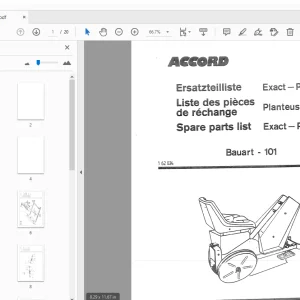 Accord Exact Planter Type-101 Parts Manual - PDF