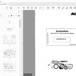 Accord MONOZENTRA SP Parts Manual - PDF
